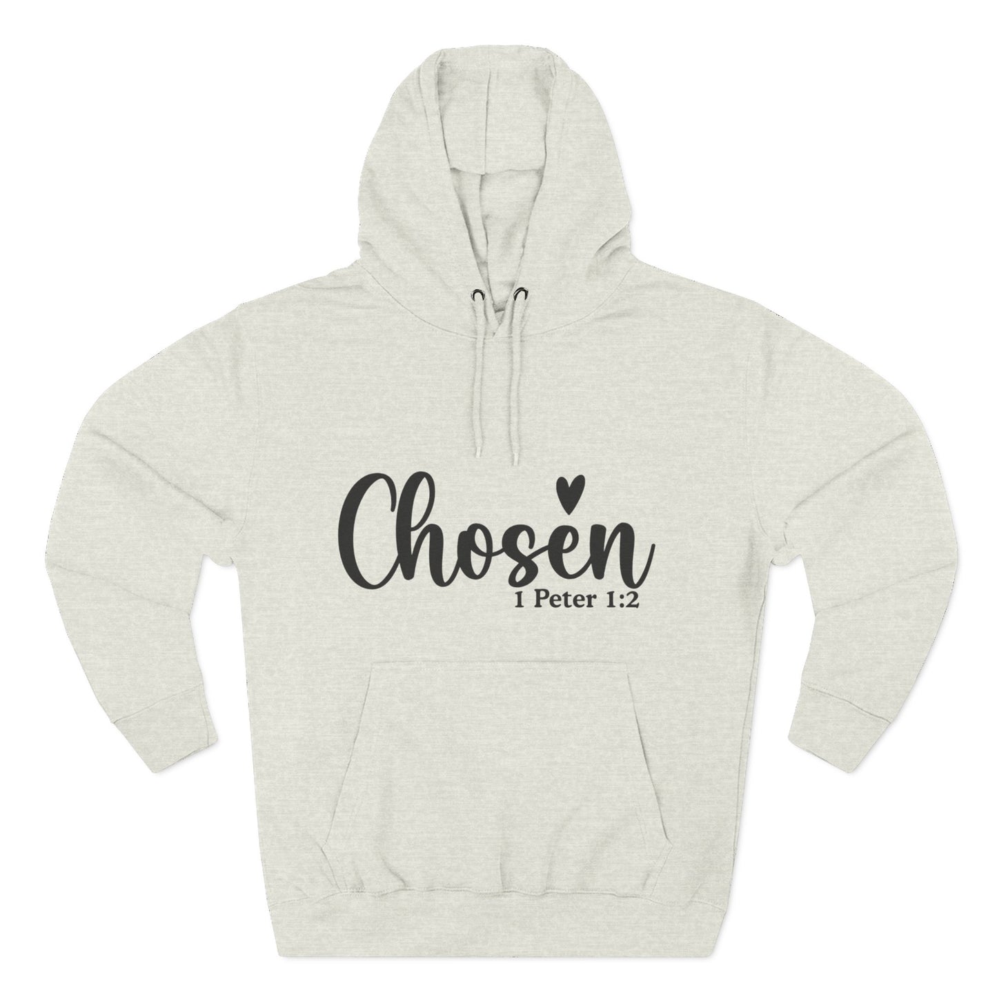 Chosen – Christian Fleece Hoodie for Women (1 Peter 1:2)