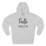 Faith Over Fear – Christian Fleece Hoodie for Women (Psalm 34)