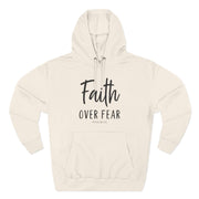 Faith Over Fear – Christian Fleece Hoodie for Women (Psalm 34)