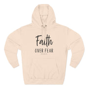 Faith Over Fear – Christian Fleece Hoodie for Women (Psalm 34)