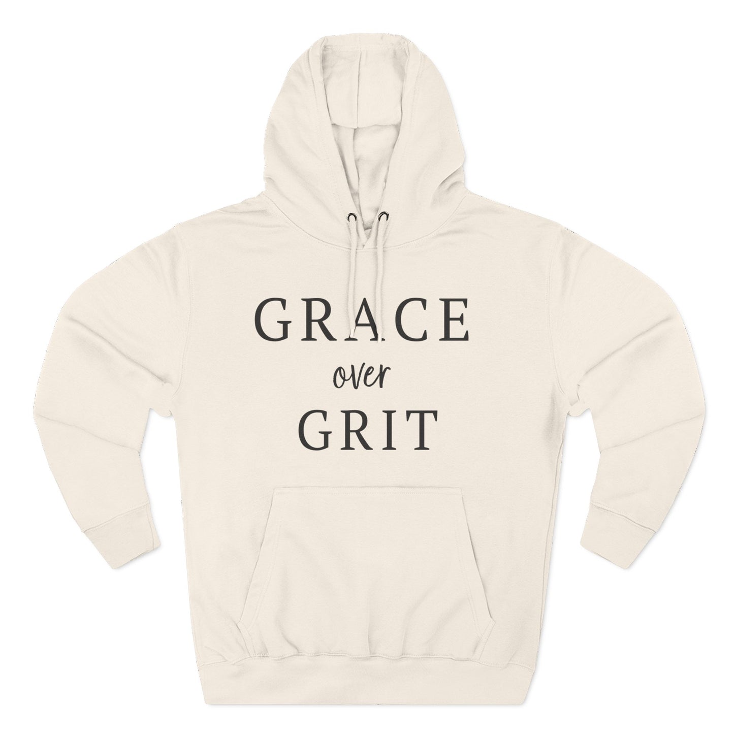 Grace Over Grit - Christian Fleece Hoodie for Women