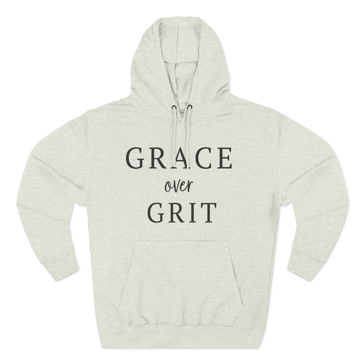 Grace Over Grit - Christian Fleece Hoodie for Women