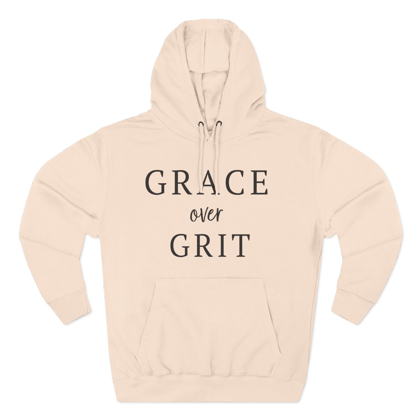 Grace Over Grit - Christian Fleece Hoodie for Women