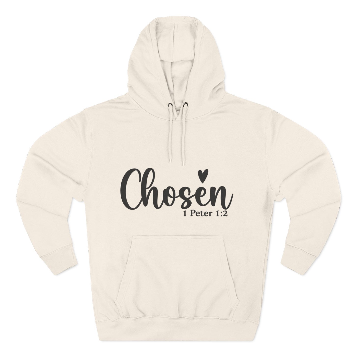 Chosen – Christian Fleece Hoodie for Women (1 Peter 1:2)