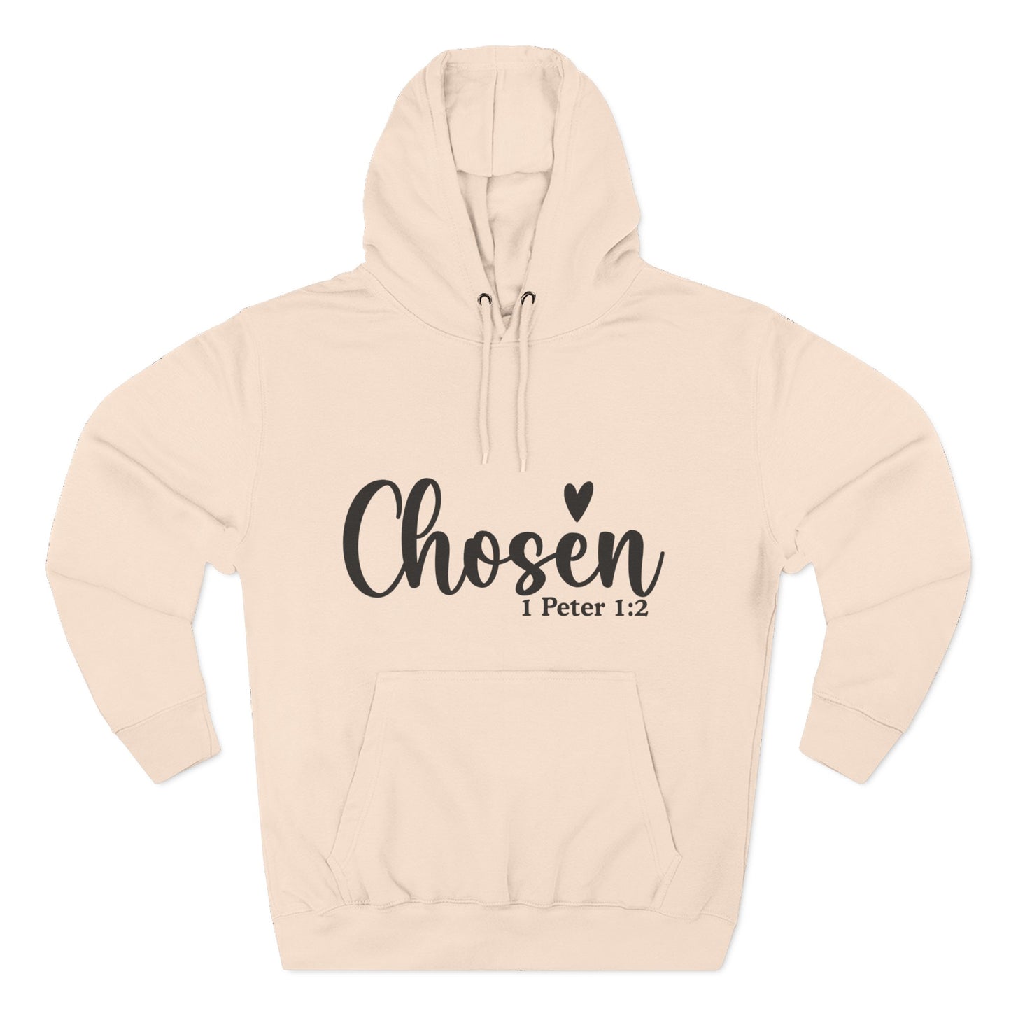 Chosen – Christian Fleece Hoodie for Women (1 Peter 1:2)