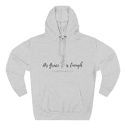 His Grace Is Enough – Christian Fleece Hoodie (2 Corinthians 12:9)