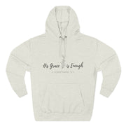 His Grace Is Enough – Christian Fleece Hoodie (2 Corinthians 12:9)