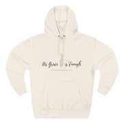 His Grace Is Enough – Christian Fleece Hoodie (2 Corinthians 12:9)