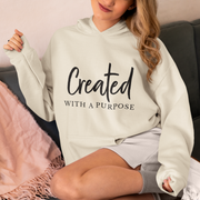 Created With a Purpose – Christian Fleece Hoodie for Women