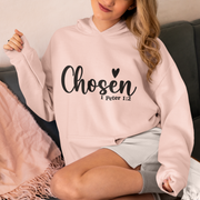 Chosen – Christian Fleece Hoodie for Women (1 Peter 1:2)