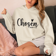 Chosen – Christian Fleece Hoodie for Women (1 Peter 1:2)