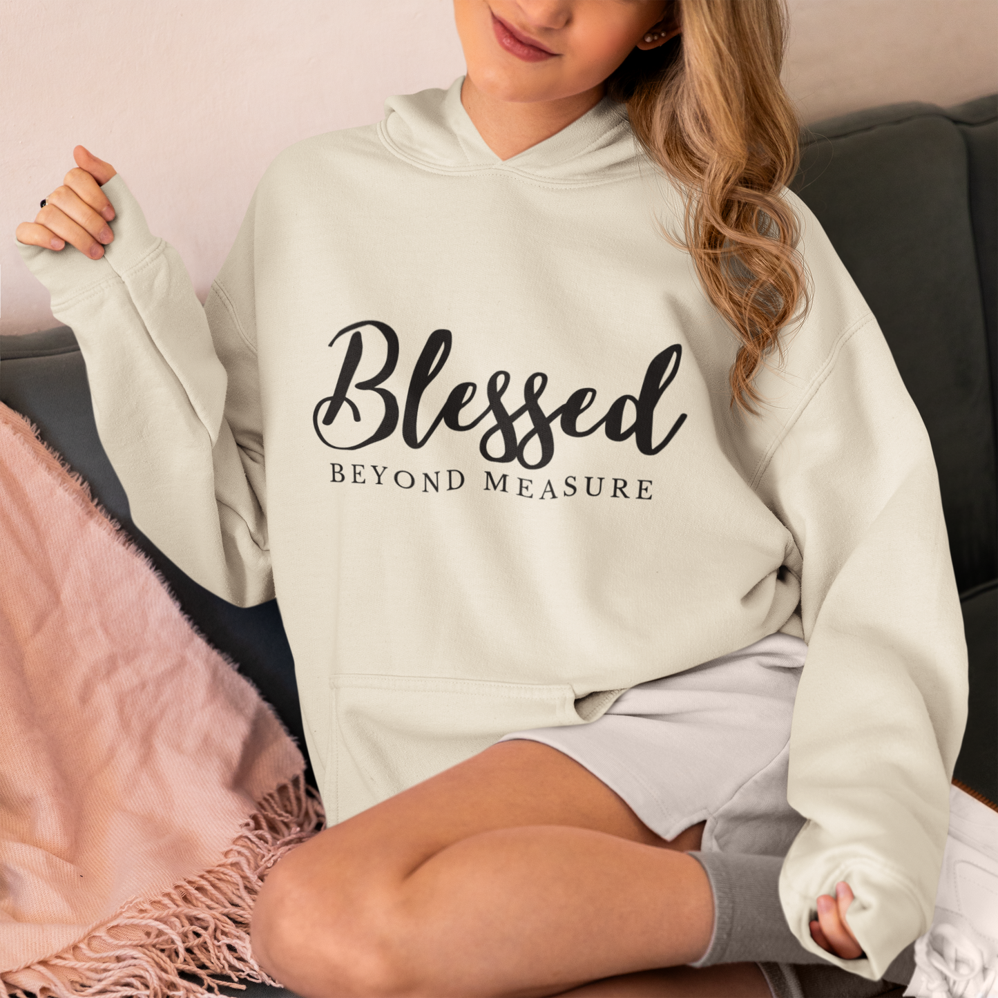 Blessed Beyond Measure – Christian Fleece Hoodie for Women