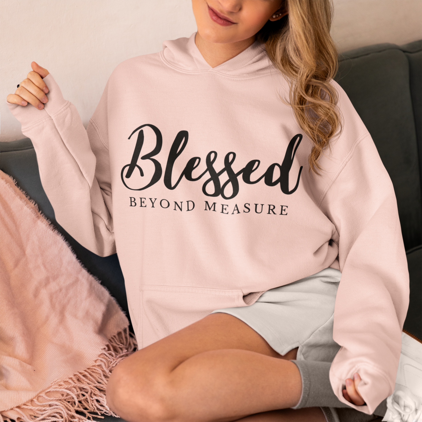 Blessed Beyond Measure – Christian Fleece Hoodie for Women