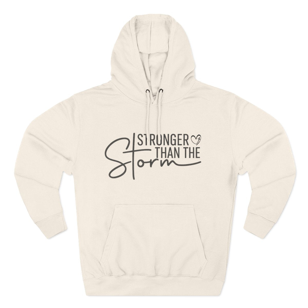 Stronger Than the Storm – Christian Women’s Inspirational Fleece Hoodie