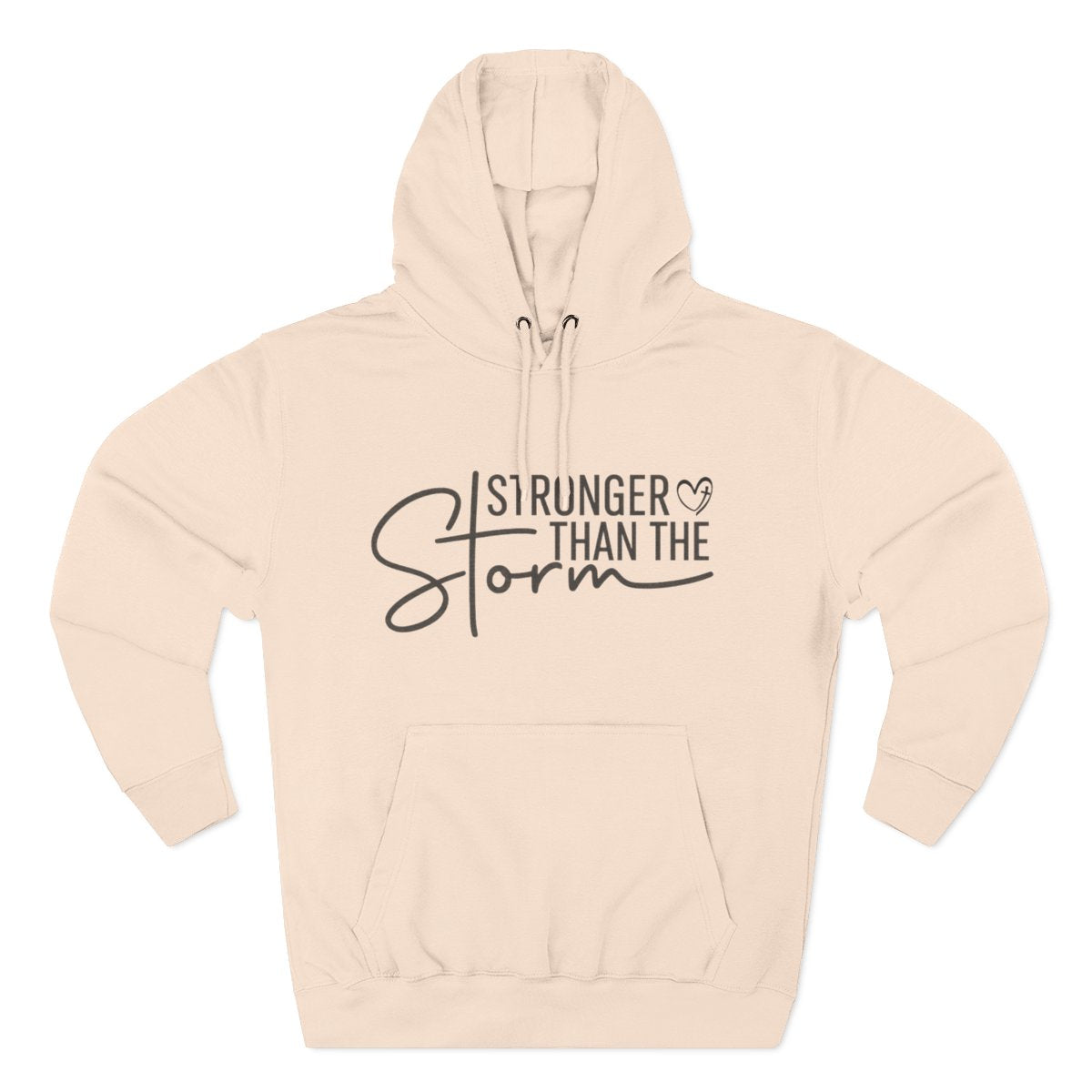 Stronger Than the Storm – Christian Women’s Inspirational Fleece Hoodie