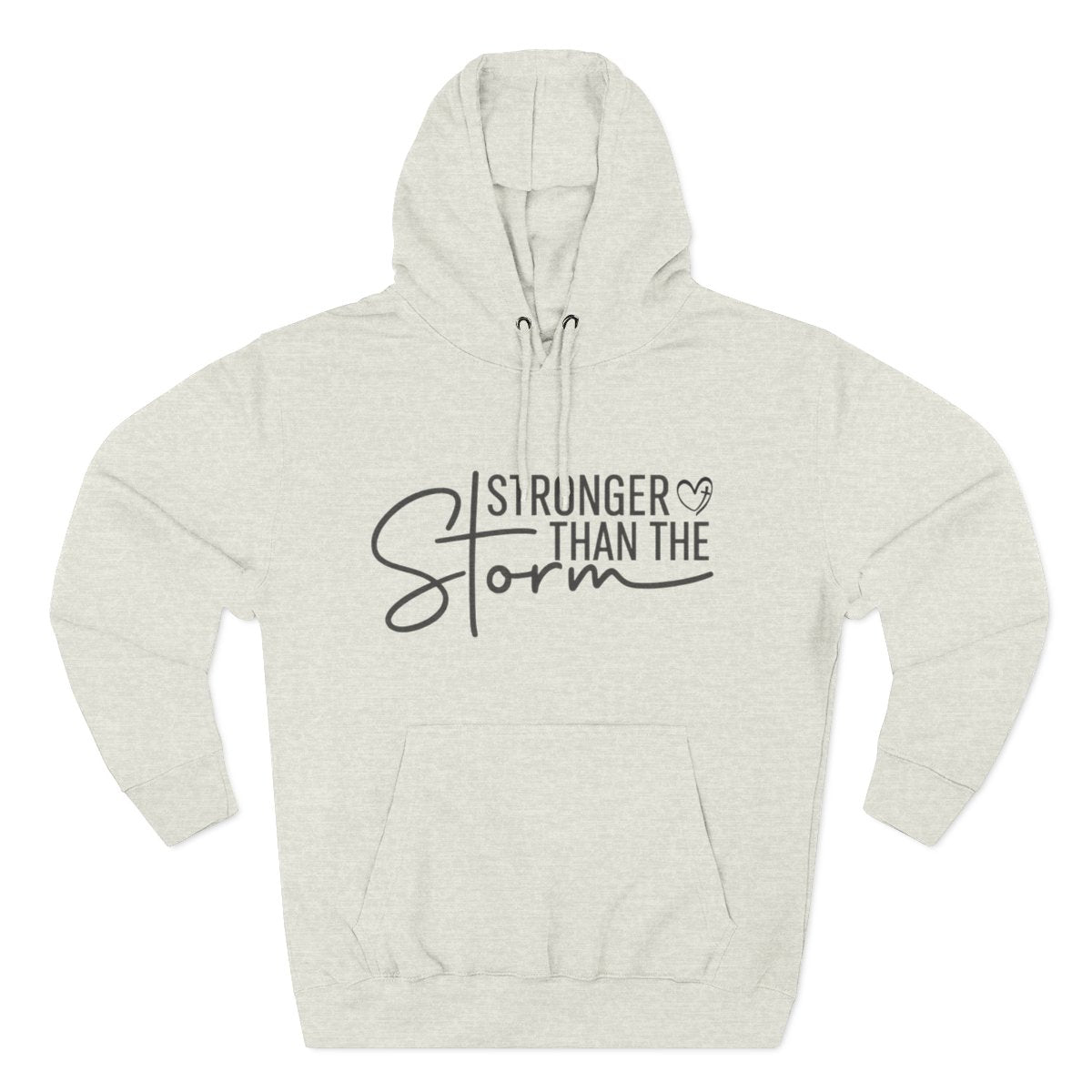 Stronger Than the Storm – Christian Women’s Inspirational Fleece Hoodie